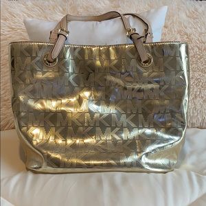 Gold Metallic Michael Kors Tote
